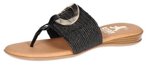 2Go Fashion Damen 8215-702 Flache Sandale, schwarz, 41 EU von 2Go Fashion