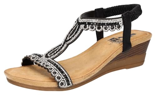 2Go Fashion Damen 8910-811 Sandale mit Absatz, schwarz, 37 EU von 2Go Fashion