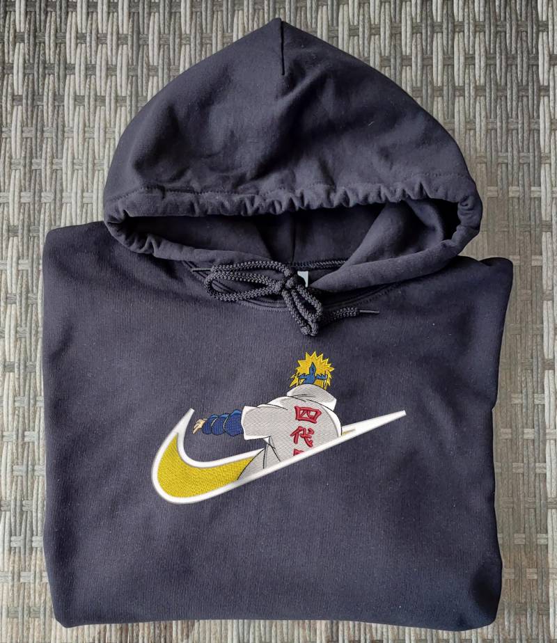 Minato Namikaze Naruto Shippuden - Bestickter Hoodie & T-Shirt | Anime Legenden Design Unisex Größen S-xxl Verschiedene Farben von 2HandEmbroidery