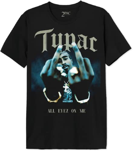 Tupac Herren Metupacts008 T-Shirt, Schwarz, XS von Tupac Shakur