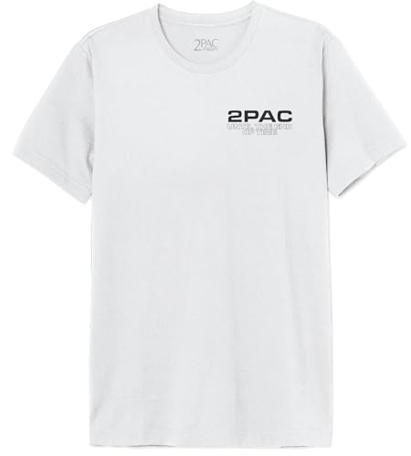 Tupac Herren Metupacts012 T-Shirt, weiß, M von Tupac Shakur