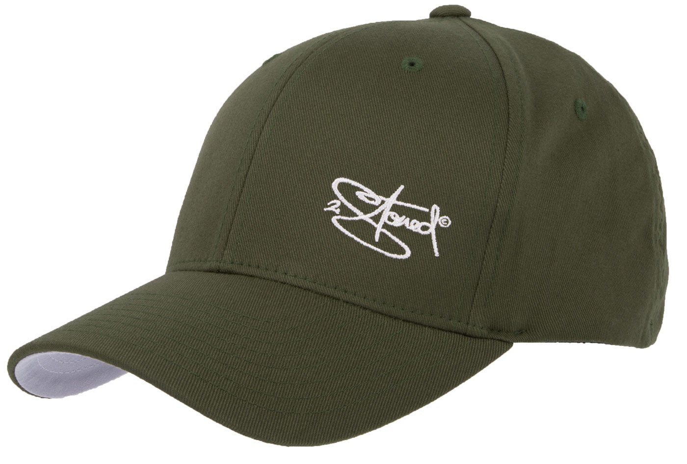 2Stoned Baseball Cap Flexfit Cap mit Stick Classic Logo für Damen, Herren und Kinder hinten geschlossen, verstärkte Front, mittleres Profil von 2Stoned