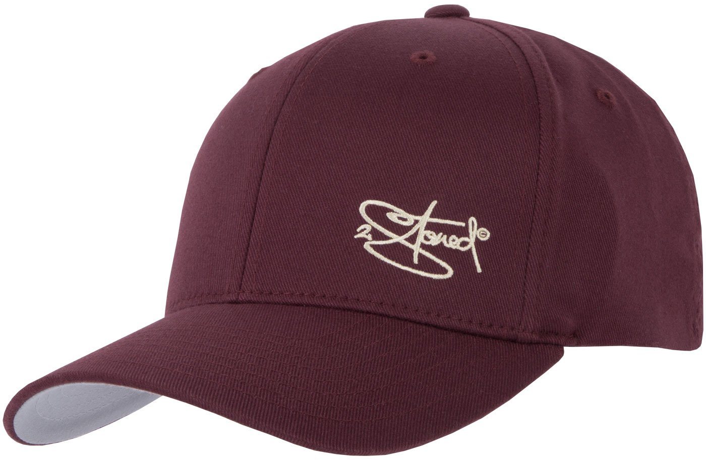 2Stoned Baseball Cap Flexfit Cap mit Stick Classic Logo für Damen, Herren und Kinder hinten geschlossen, verstärkte Front, mittleres Profil von 2Stoned