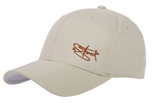 2Stoned Flexfit Baseball Cap Classic Beige mit Stick Größe L/XL (58 cm - 60 cm) für Damen und Herren von 2Stoned