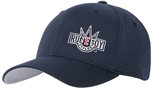 2Stoned Flexfit Baseball Cap Classic Dark Navy mit Stick Rudeboy Größe S/M (56cm - 58cm) für Damen, Herren und Jugendliche von 2Stoned