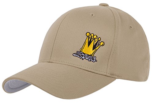 2Stoned Flexfit Baseball Cap Classic Khaki mit Stick Crown Größe S/M (56cm - 58cm) für Damen, Herren und Jugendliche von 2Stoned