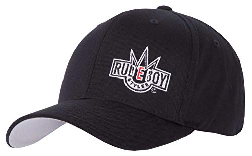 2Stoned Flexfit Baseball Cap Classic Schwarz mit Stick Rudeboy Größe S/M (56cm - 58cm) für Damen, Herren und Jugendliche von 2Stoned