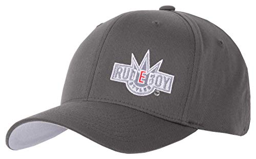 2Stoned Flexfit Basecap Classic Dark Grey mit Stick Rudeboy Größe XS (55cm - 57cm) für Erwachsene und Kinder von 2Stoned