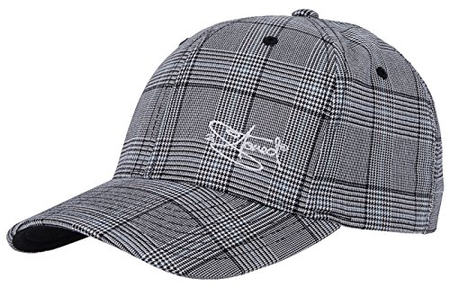 2Stoned Flexfit Basecap Glen Check Unisex mit Stick Classic Logo Schwarz/Weiss Größe L/XL von 2Stoned