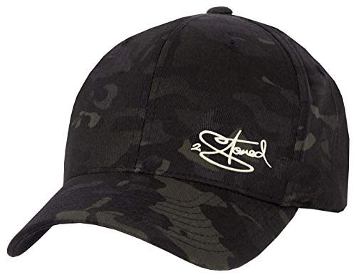 2Stoned Flexfit Baseball Cap Multicam Black Camo mit Stick Größe S/M (56 cm - 58 cm) für Damen, Herren und Jugendliche von 2Stoned