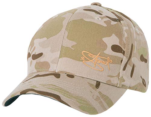 2Stoned Flexfit Baseball Cap Multicam Khaki Camo mit Stick Größe L/XL (58 cm - 60 cm) für Damen und Herren von 2Stoned