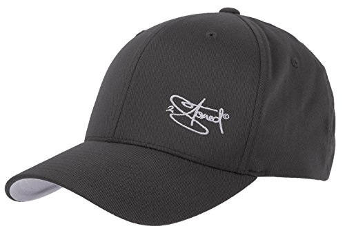 2Stoned Flexfit Baseball Cap Classic Dark Grey mit Stick Größe S/M (56 cm - 58 cm) für Damen, Herren und Jugendliche von 2Stoned