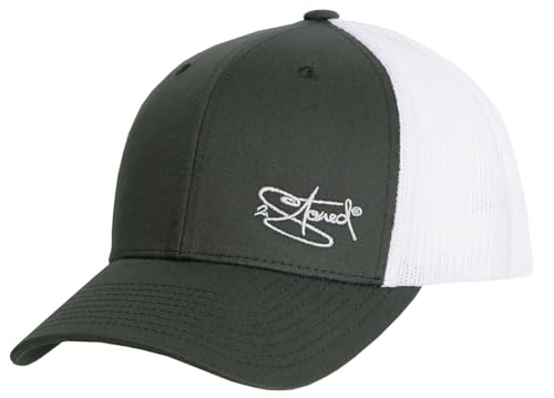 2Stoned Flexfit Snapback Trucker Cap Unisex Dark Grey-Weiss mit Stick One Size (53cm - 61cm) für Erwachsene und Kinder von 2Stoned