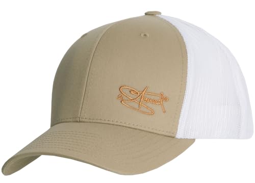 2Stoned Flexfit Snapback Trucker Cap Unisex Khaki-Weiss mit Stick One Size (53cm - 61cm) für Erwachsene und Kinder von 2Stoned