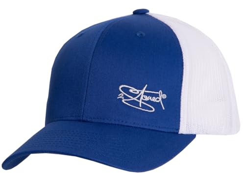 2Stoned Flexfit Snapback Trucker Cap Unisex Royal-Weiss mit Stick One Size (53cm - 61cm) für Erwachsene und Kinder von 2Stoned