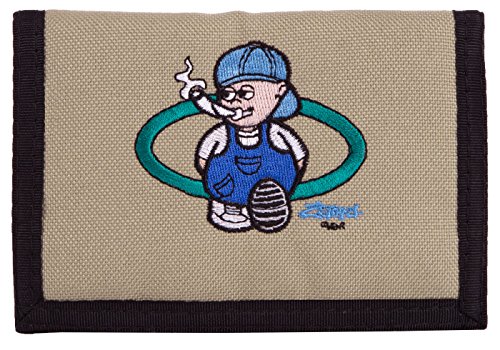 2Stoned Geldbörse Wallet Unisex Beige mit Klettverschluss, Stickmotiv Baby, aus Polyester von 2Stoned