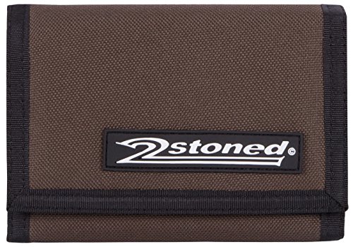 2Stoned Geldbörse Wallet Unisex Braun mit Klettverschluss, Patchlabel Speed, aus Polyester von 2Stoned