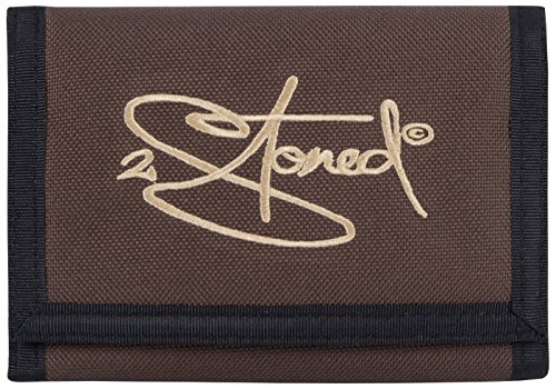 2Stoned Geldbörse Wallet Unisex Braun mit Klettverschluss, Stick Classic Logo, aus Polyester von 2Stoned