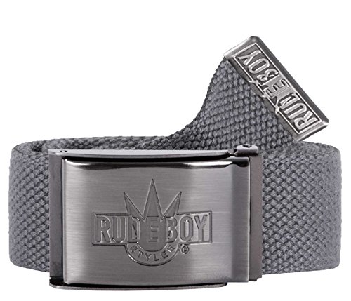 2Stoned Geldgürtel Tresorgürtel Dark Grey 4 cm breit Matte Schnalle Rudeboy, Safe Belt für Damen und Herren von 2Stoned