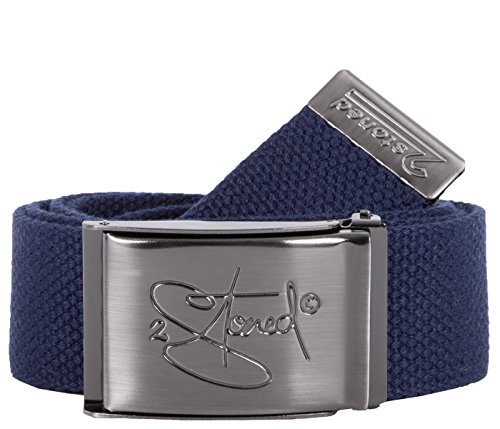 Original 2stoned Tresor Gürtel/Safe Belt in Navy 4cm breit mit matter Schnalle von 2Stoned