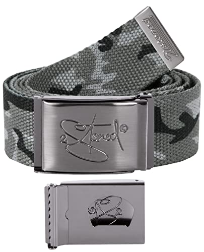 2Stoned Gürtel Koppelgürtel mit Flaschenöffner 4cm matte Schnalle Classic in Ice Camo für Damen und Herren von 2Stoned