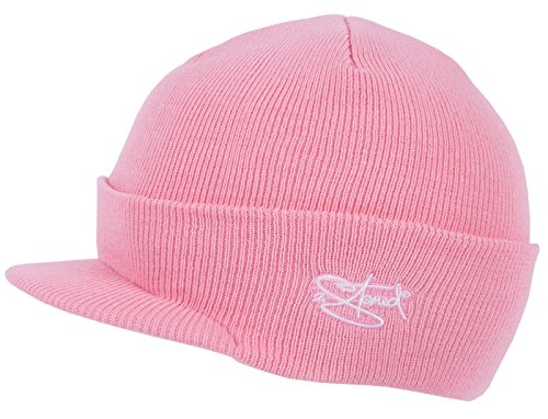 2Stoned Kindermütze mit Schirm Visor Beanie Cap Deluxe, One-Size Mädchen, Rosa von 2Stoned