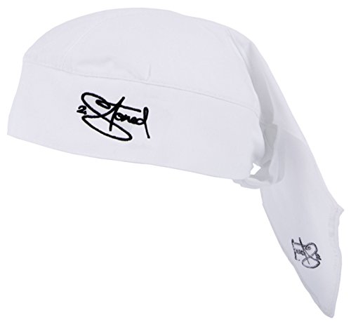 2Stoned Original Biker Bandana Cap mit Classic Stick in Weiss für Damen, Herren und Kinder von 2Stoned