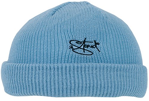 2Stoned Rollmütze Docker Beanie Blau mit Stickmotiv Classic Logo in Einheitsgröße für Damen, Herren und Kinder von 2Stoned