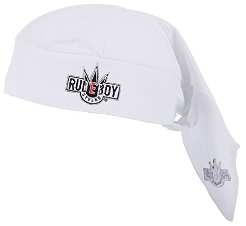 Original Rudeboy Stylee Biker Bandana Cap in Weiss für Männer, Frauen und Kinder von 2Stoned