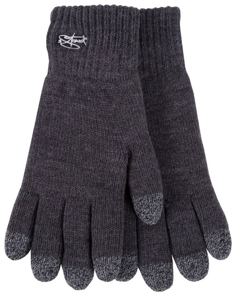 2Stoned Strickhandschuhe Handy Handschuhe Touch Damen Gefüttert in Anthrazit, Größe S (VPE, 1 Paar) für die Bedienung von Smartphones und Tablets von 2Stoned