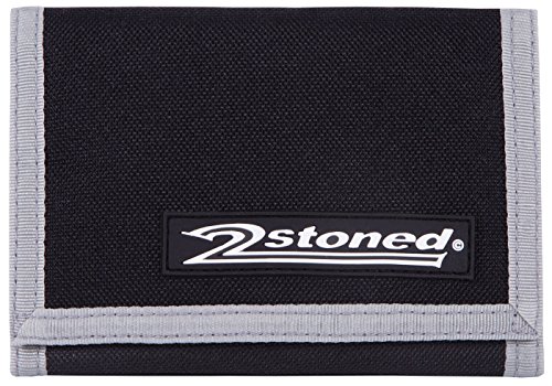 2Stoned Geldbörse Wallet Unisex Schwarz mit Klettverschluss, Patchlabel Speed, aus Polyester von 2Stoned