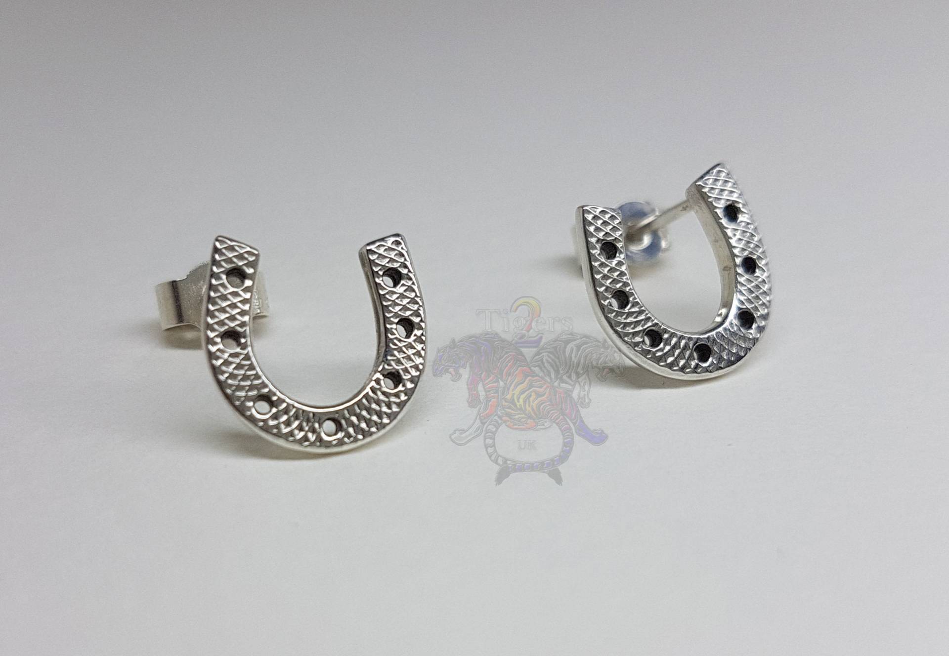 Hufeisen Ohrringe Sterling Silber Handmade Einzeln Oder Paar von 2TigersUK