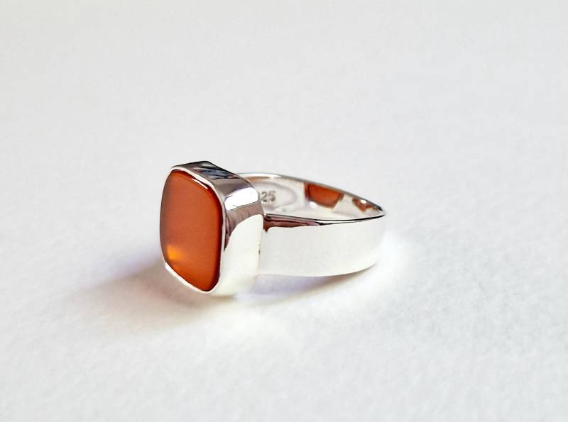 Karneol Ring Aus Sterling Silber Oder 9 Karat Gold Karneol Ring Aus Sterling Silber Oder 9 Karat Gold von 2TigersUK