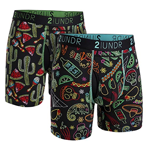 2UNDR Swing Shift Boxershorts, 15,2 cm, 2er-Pack, Mehrfarbig, Small von 2UNDR