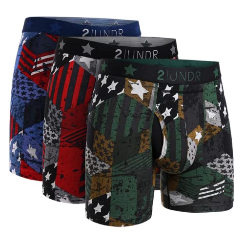 2UNDR Swing Shift Boxershorts, 3er-Pack, Freedom1/2/3, Medium von 2UNDR