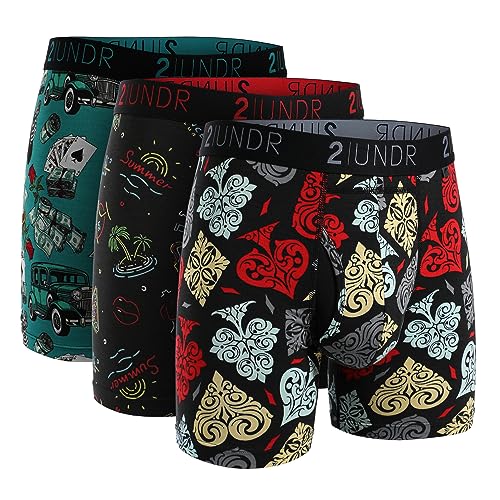 2UNDR Swing Shift Boxershorts, 3er-Pack, Gangster/Vegas/Pik, Large von 2UNDR