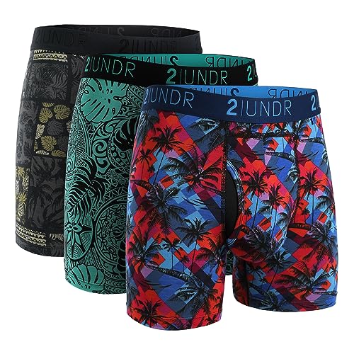 2UNDR Swing Shift Boxershorts, 3er-Pack (Tonga/Samoa/Fidschi, Größe L), Tonga/Samoa/Fidschi, Large von 2UNDR