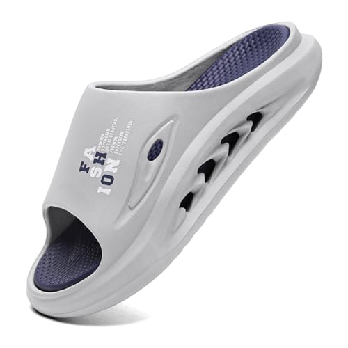 2XK-NOV Hausschuhe herren Badeschuhe rutschfest hausschuhe sommer pantoletten Slippers herren Herausnehmbare sohle wolkenschuhe drinnen und draußen 43-44 von 2XK-NOV