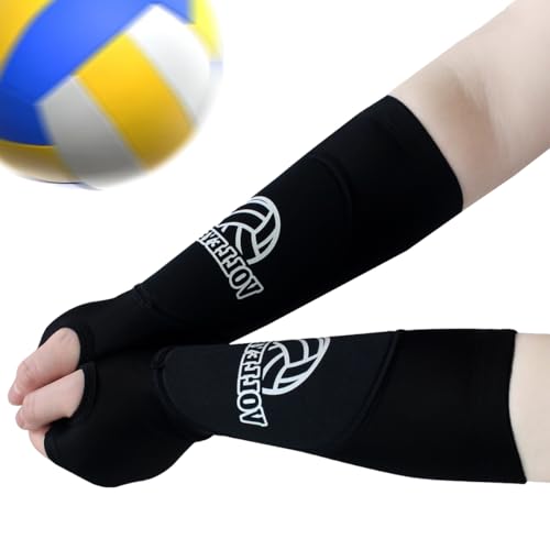 2XK-NOV Volleyball Armschoner für Damen Gewicht zwischen 50kg und 65kg, Unterarmschutz Zubehör für Volleyball Training, Sport Unterarm Ärmel -Handgelenkstützemit Schutzpolster und Daumenloch, 1-Paar von 2XK-NOV