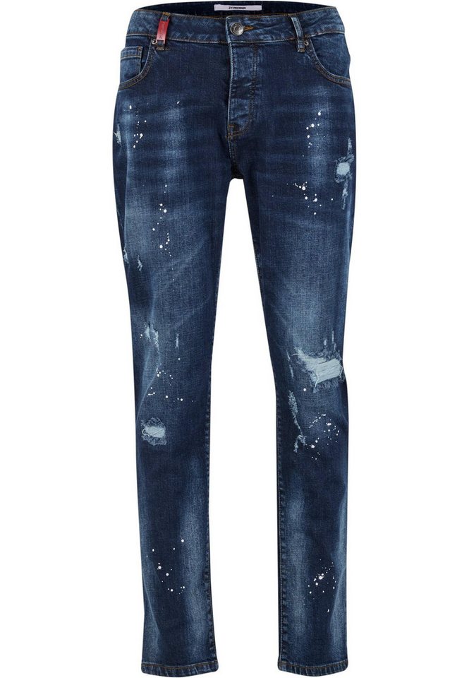 2Y Premium Bequeme Jeans 2Y Premium 2Y CARLOS DESTROYED SLIM FIT JEANS von 2Y Premium
