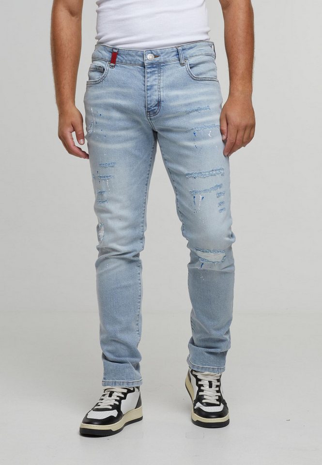 2Y Premium Bequeme Jeans 2Y Premium 2Y LEONARDO RIPPED SLIM FIT JEANS von 2Y Premium