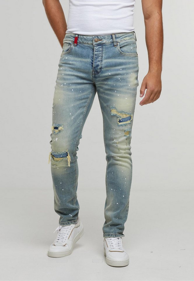 2Y Premium Bequeme Jeans 2Y Premium 2Y VICTOR RIPPED SLIM FIT JEANS von 2Y Premium