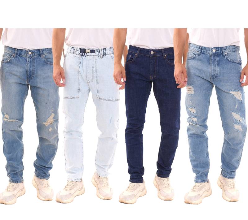 2Y Premium Herren Jeans stylische Denim-Hose verschiedene Modelle Blau von 2Y Premium