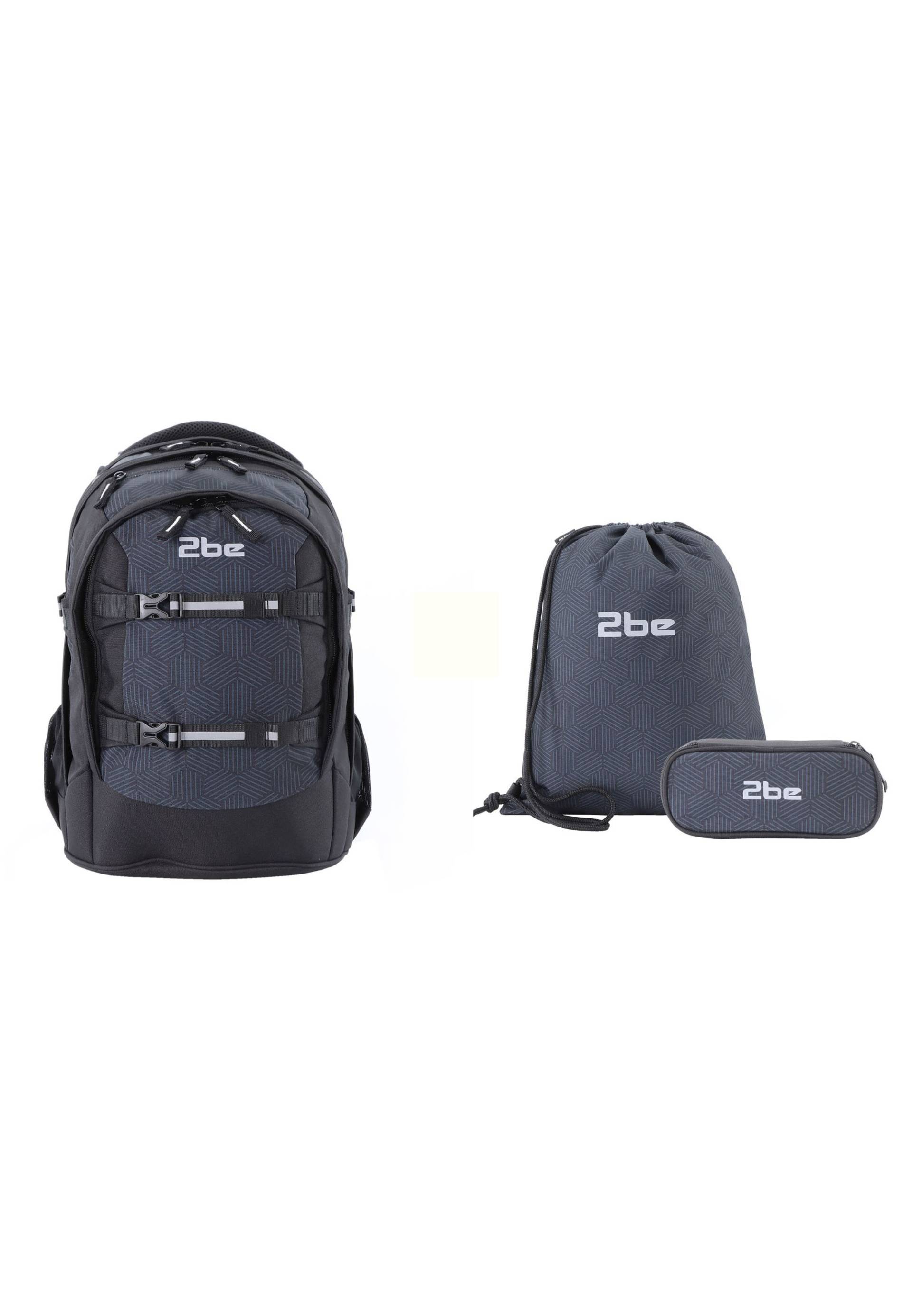 2be Schulrucksack "Black Grey", mit Turnbeutel und Federmäppchen 2be Schulrucksack "Black Grey", mit Turnbeutel und Federmäppchen von 2be