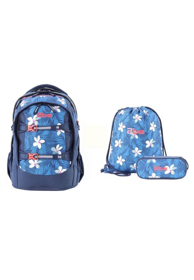 2be Schulrucksack Blue, mit Turnbeutel und Federmäppchen von 2be