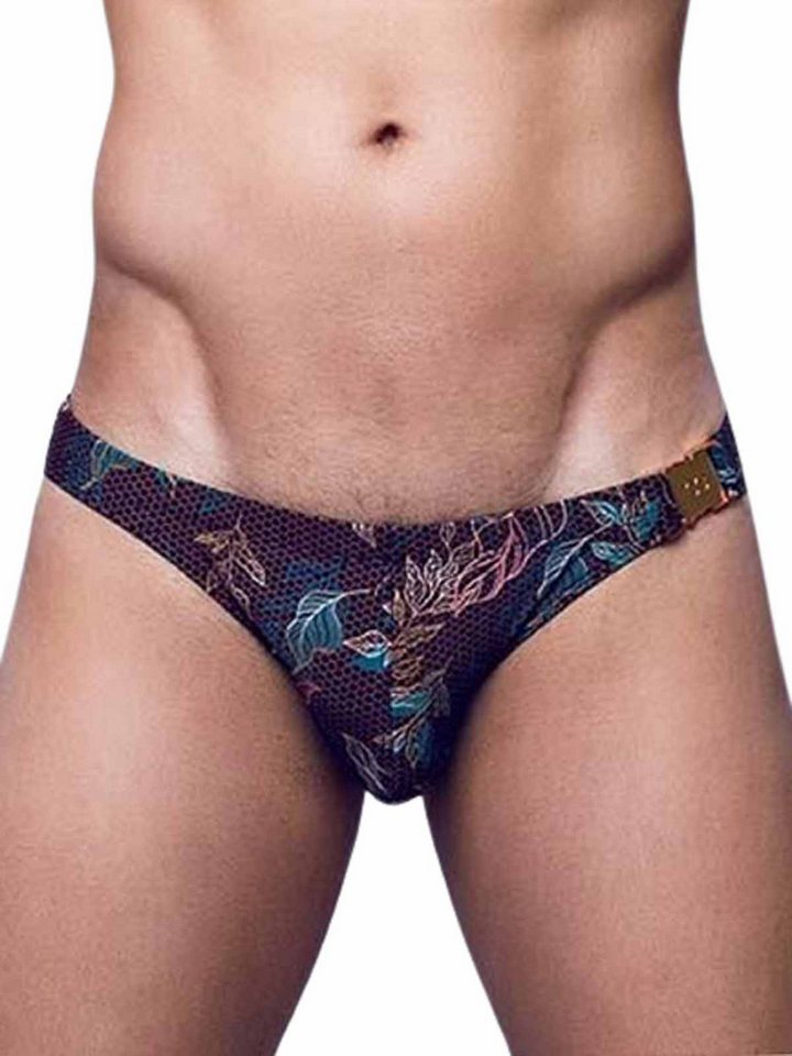 2eros Badehose 2Eros Print Swim Thong VB80 BLK Label L von 2eros