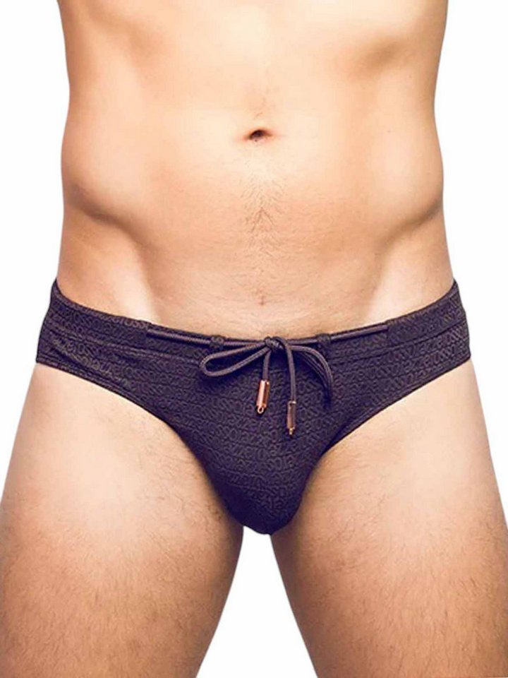 2eros Badehose 2Eros V30 Textured Swim Brief Signet Black von 2eros