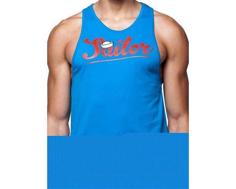 2eros Tanktop 2Eros Anchor Singlet Tank Top Blue von 2eros