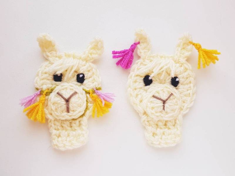 Lama Häkeln, Tier Applikation, Häkelapplikation, Tiermotiv, Applikationen Zum Aufnähen, Kinderkleidung, Niedliche Hut Handgemachte Applikation von 2mice