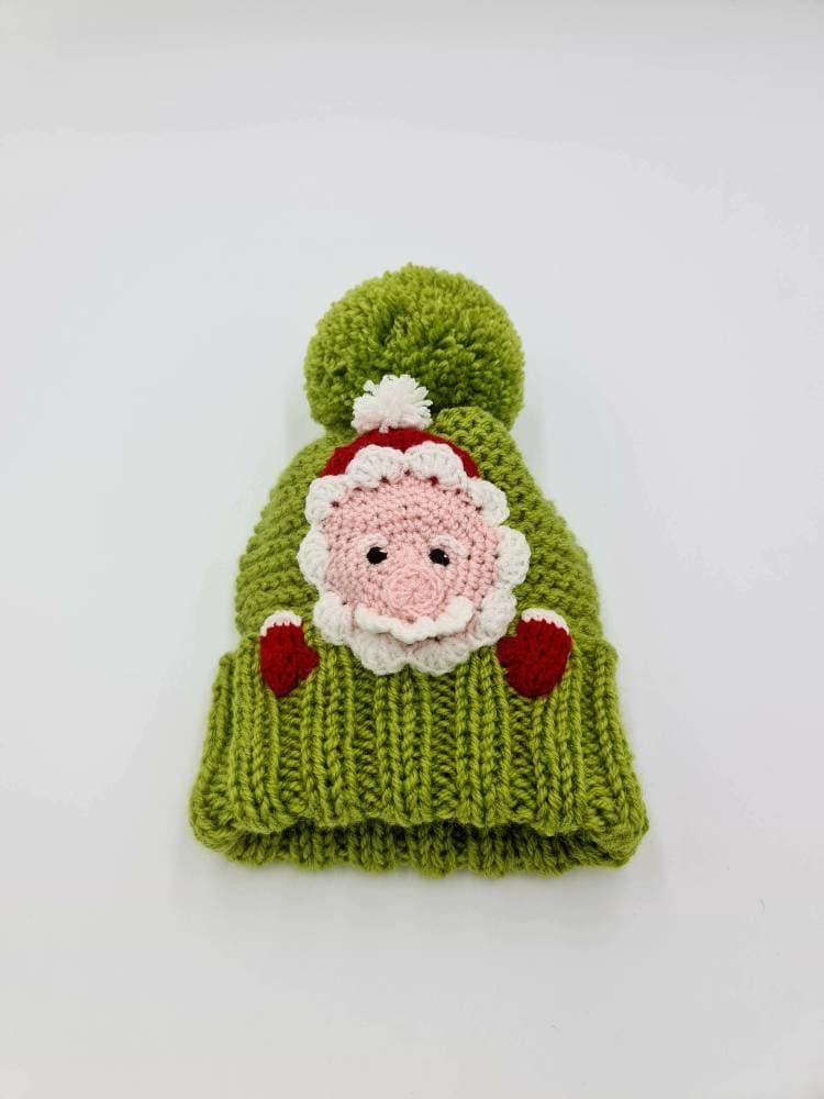 Weihnachtsmütze, Nikolausmütze, Strick Wintermütze, Weihnachtsgeschenk, Winter Outfit, Weihnachtsaccessoires, Urlaub Handmade von 2mice